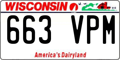 WI license plate 663VPM
