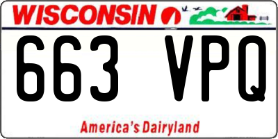 WI license plate 663VPQ