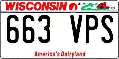 WI license plate 663VPS