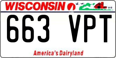 WI license plate 663VPT