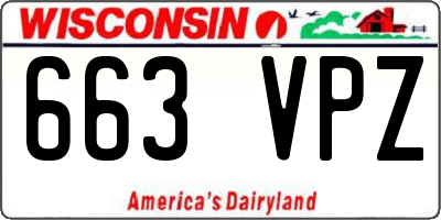 WI license plate 663VPZ