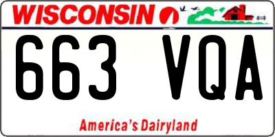 WI license plate 663VQA