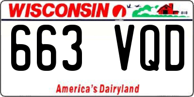 WI license plate 663VQD