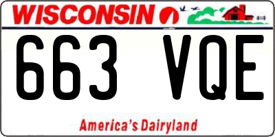 WI license plate 663VQE