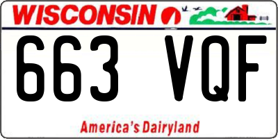 WI license plate 663VQF