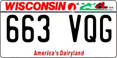 WI license plate 663VQG