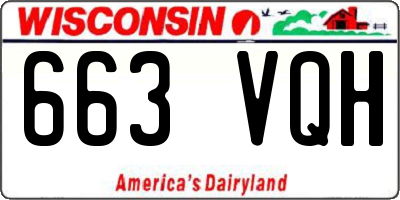WI license plate 663VQH