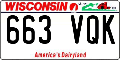 WI license plate 663VQK