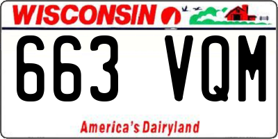 WI license plate 663VQM