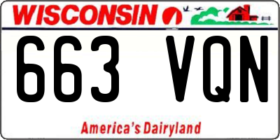 WI license plate 663VQN