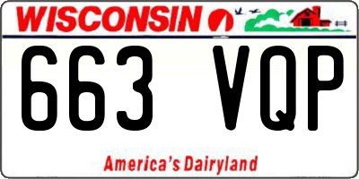 WI license plate 663VQP