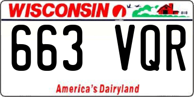 WI license plate 663VQR