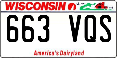 WI license plate 663VQS