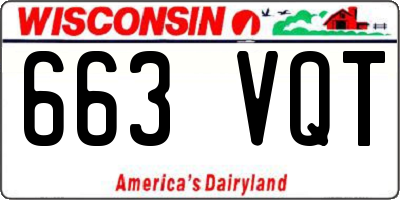 WI license plate 663VQT
