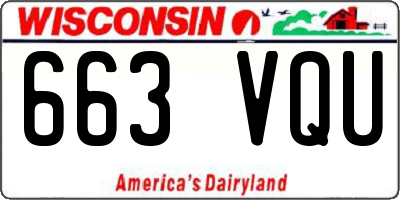 WI license plate 663VQU