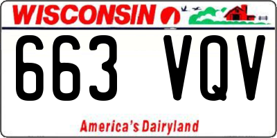 WI license plate 663VQV