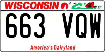 WI license plate 663VQW