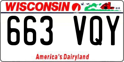 WI license plate 663VQY