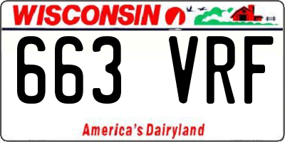 WI license plate 663VRF