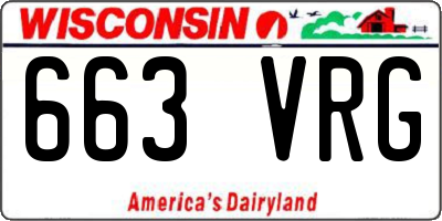 WI license plate 663VRG