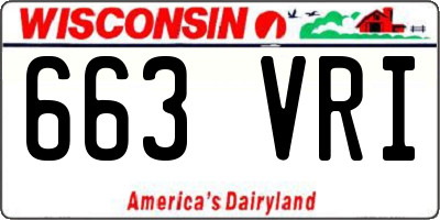 WI license plate 663VRI