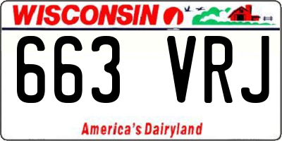 WI license plate 663VRJ