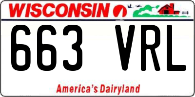 WI license plate 663VRL