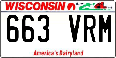 WI license plate 663VRM