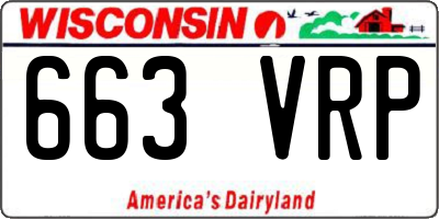 WI license plate 663VRP