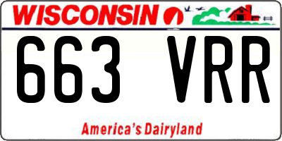 WI license plate 663VRR