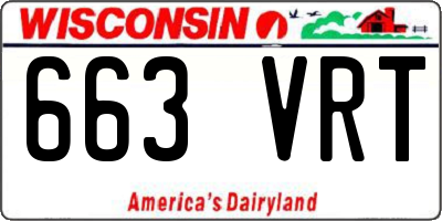 WI license plate 663VRT