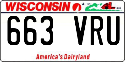 WI license plate 663VRU