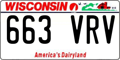 WI license plate 663VRV