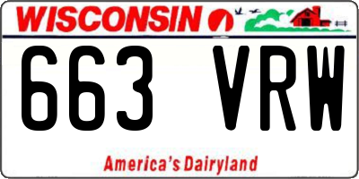 WI license plate 663VRW