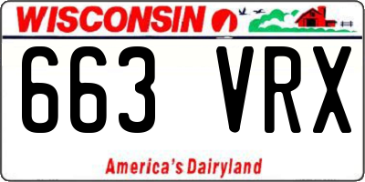 WI license plate 663VRX