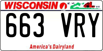 WI license plate 663VRY