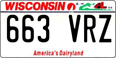 WI license plate 663VRZ