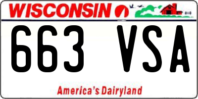 WI license plate 663VSA