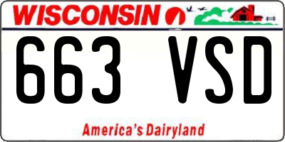 WI license plate 663VSD