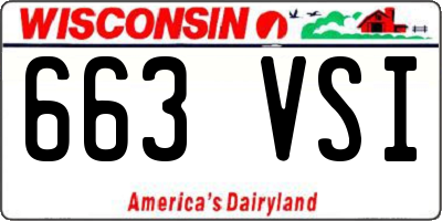 WI license plate 663VSI