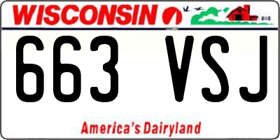 WI license plate 663VSJ