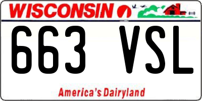 WI license plate 663VSL