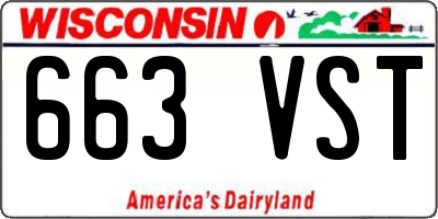 WI license plate 663VST