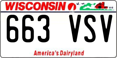 WI license plate 663VSV