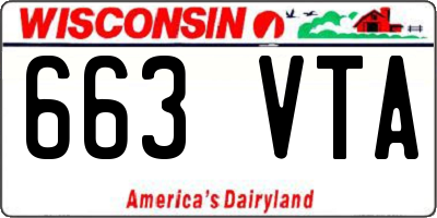 WI license plate 663VTA