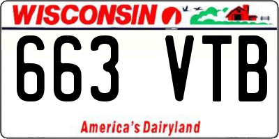 WI license plate 663VTB