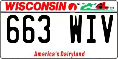 WI license plate 663WIV