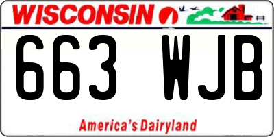 WI license plate 663WJB
