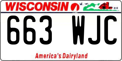 WI license plate 663WJC