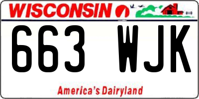 WI license plate 663WJK